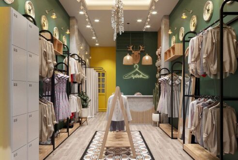Trang trí tường shop thời trang ấn tượng và thu hút khách hàng