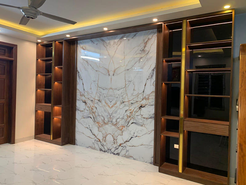 Vật liệu trang trí tường - tấm PVC vân đá